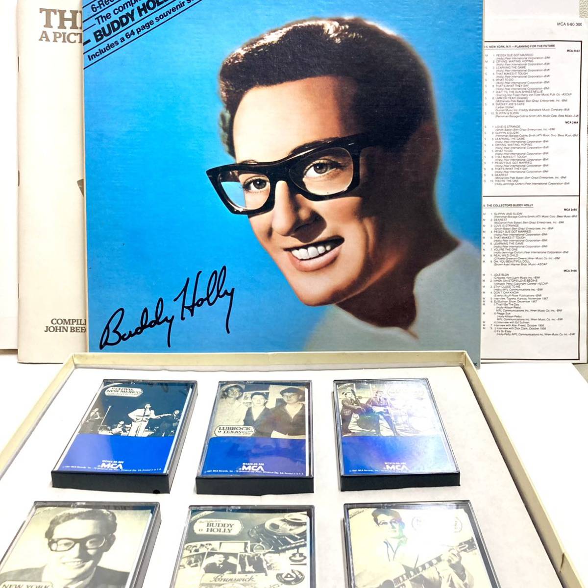 【極美品 永久保存向】 6カセット 64ページブックレット付 The Complete Buddy Holly バディホリー Oldies Best 【カセットテープ】の画像1