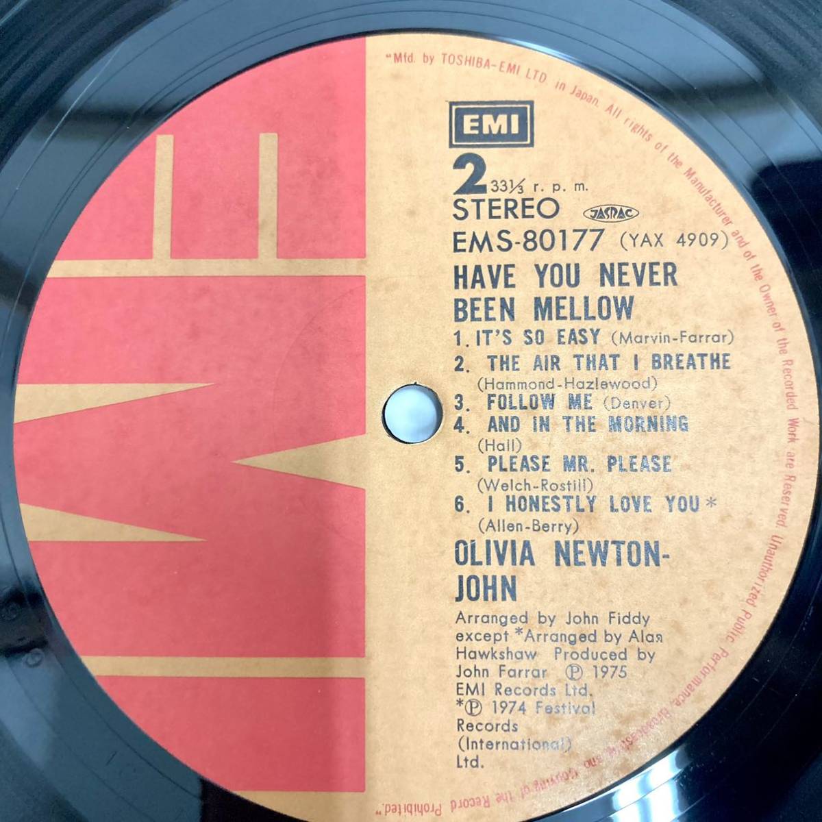 盤美品 Have You Never Been Mellow / Olivia Newton John オリビア・ニュートン・ジョン 【LPアナログ レコード】そよ風の誘惑 etc_画像6