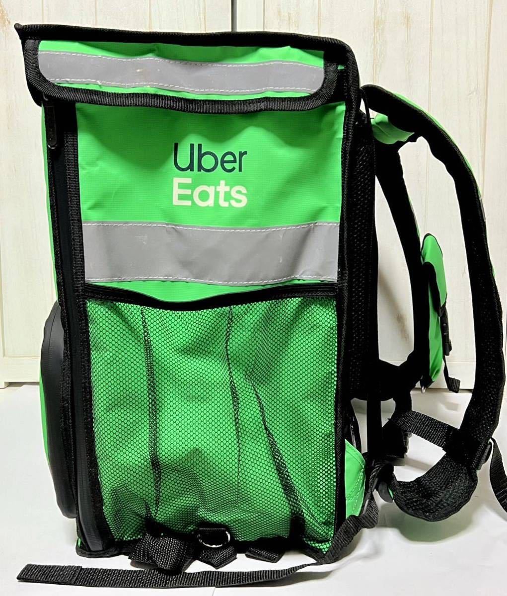 【美品】公式UberEats配達用バック新型第四世代◆ウーバーイーツ保冷バッグデリバリー用ウバッグ防水ブラック蛍光グリーン緑_画像9