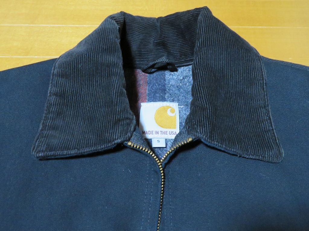 美品 Carhartt カーハート USA製 デトロイトジャケット サイズS J001 BLKの画像4