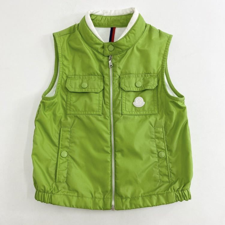◯ 63k9 MONCLER モンクレール Kids Logo Patch Tazer Gilet Vest ジレベスト H19511A00026 3A グリーン 子供服 キッズ ベビー服