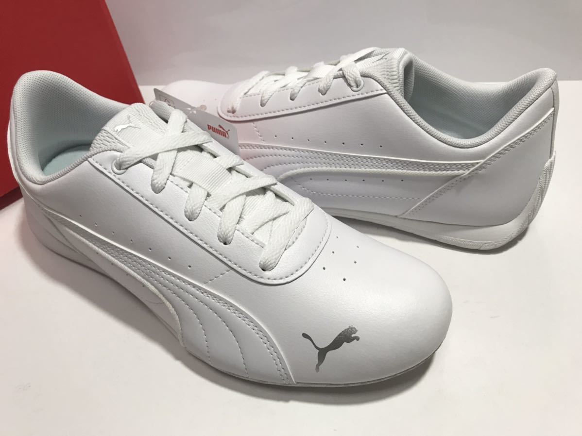 新品!! PUMA プーマ 388255-02 NEO CAT WHITE ネオキャット ホワイト 白 us 12 / 30.0cm ドライビング スニーカー 箱付き_画像4