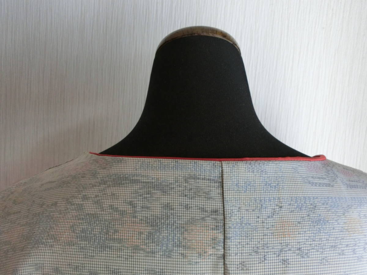 NO８ 着物リメイク 正絹大島紬のロングチュニック ひも付き サイズゆったり大きめ 送料無料 ハンドメイドの画像6