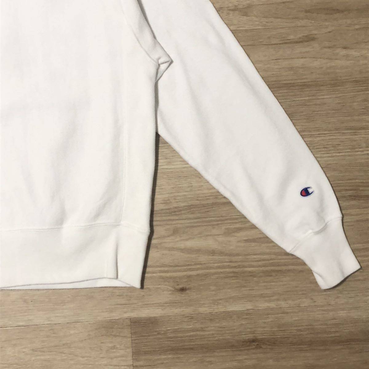 Champion REVERSE WEAVE背面プリントスウェットトレーナー白 Champion REVERSE WEAVE背面プリントスウェットトレーナー白