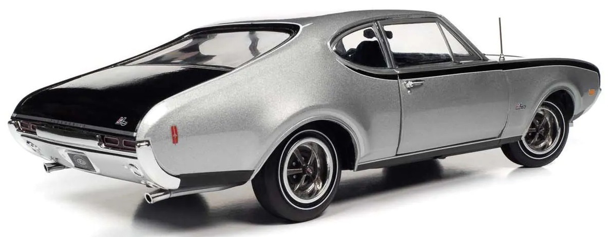 American Muscle 1/18 1968 オールズ ハースト 2ドア ペルービアンシルバー 完成品ダイキャストミニカー AMM1287　送料無料 新品_画像2