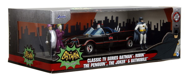 JADA TOYS 1/24 バットモービル バットマン 1966 クラシックTVシリーズ フィギュア付 完成品ミニカー JADA33737 送料無料_画像3