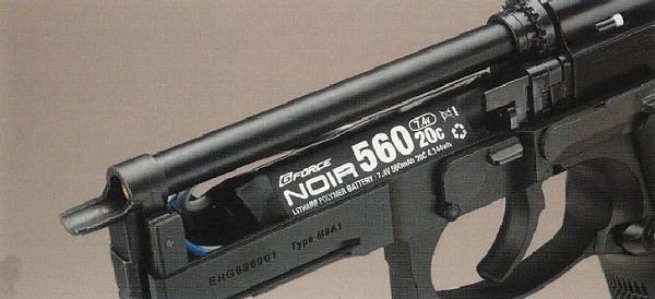 電動ガン用リポバッテリー 充電池 Noir LiPo 7.4V 560mAh ハンドガン用　ネコポス送料無料_画像2