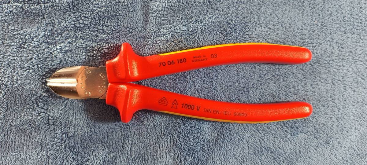 KNIPEX クニペックス　絶縁1000Vニッパー 7006180_画像1