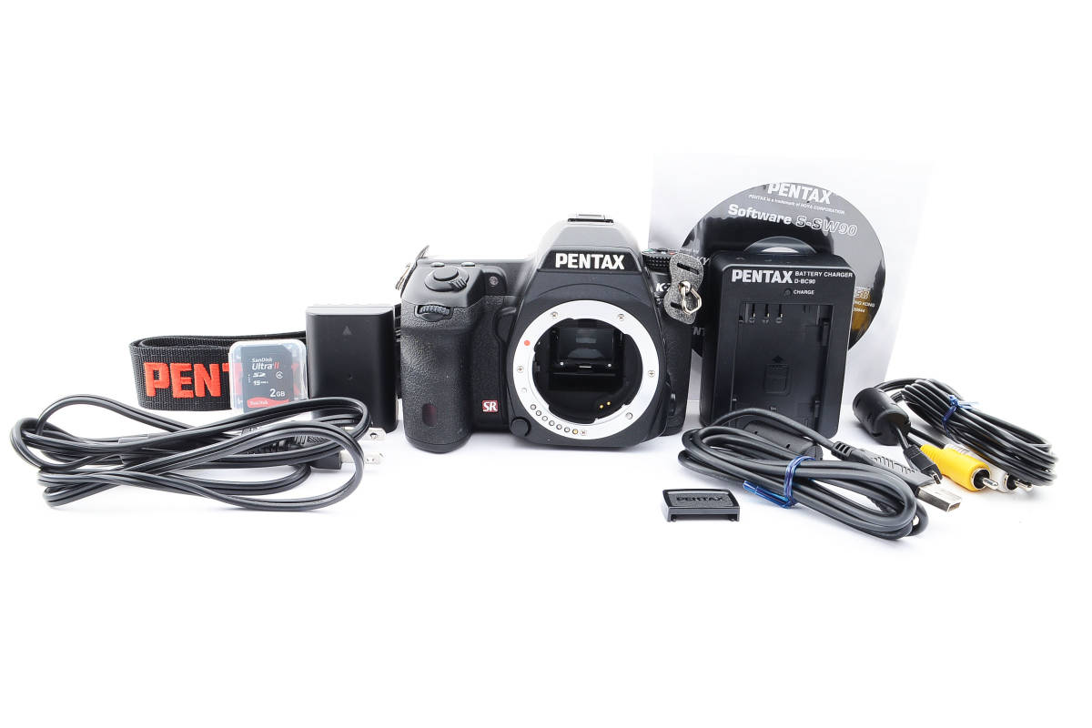 美品 PENTAX K-7 14.6MP デジタル 一眼レフ カメラ シャッター回数417 ブラック ボディ SD2GB付き ペンタックス 242_画像1