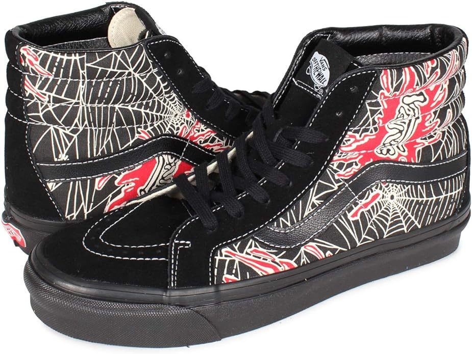 VANS Sk8-Hi 38 Dx ANAHEIM FACTORY BLACK SPIDER WEB 26.5cm US8.5 新品 ヴァンズ バンズ アナハイム スパイダー スカル SKULL の画像1