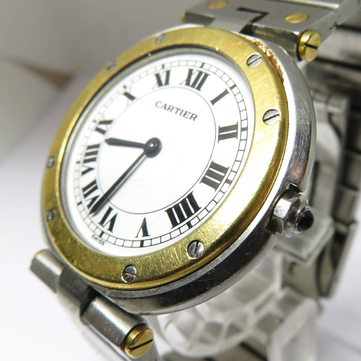  Cartier sun tos quarts wristwatch * operation guarantee none 