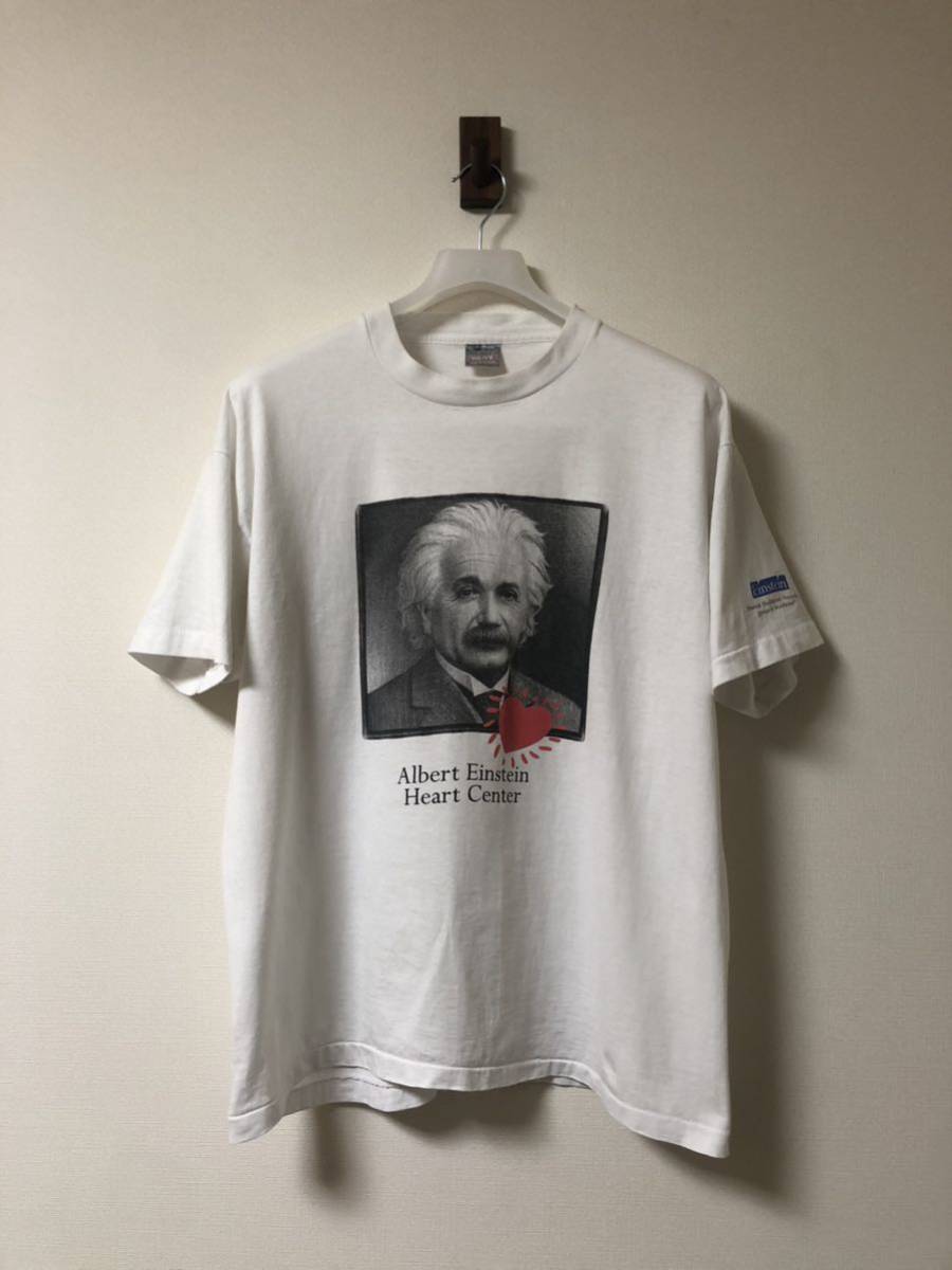 アインシュタイン ヴィンテージ Tシャツ USA製 フルーツオブザルーム BEST XL screen stars 偉人 フォト アート Einstein 90s 80s