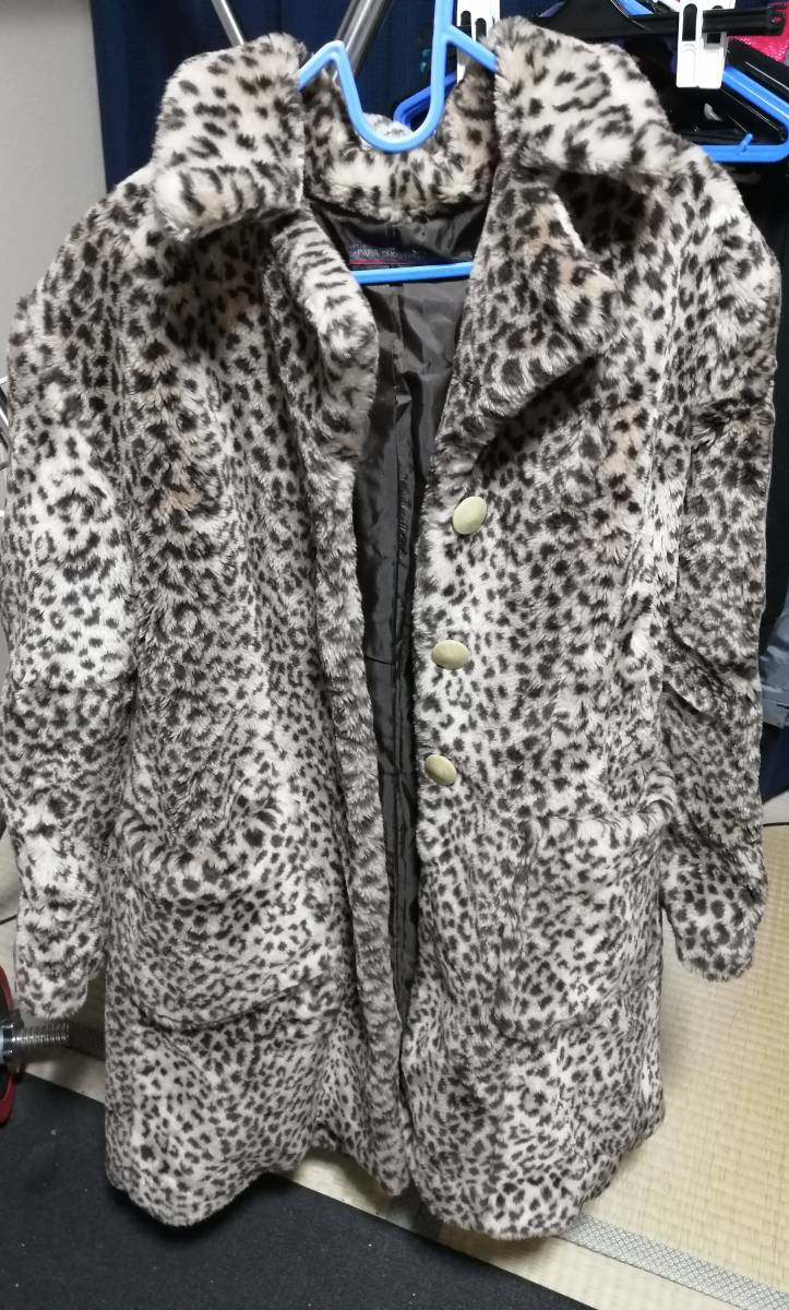  леопардовая расцветка пальто прекрасный товар L размер 