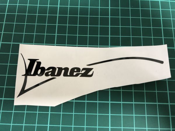 Ibanez ヘッドロゴ ステッカー ブラック #DECAL-IBANEZ1-BLACKの画像2