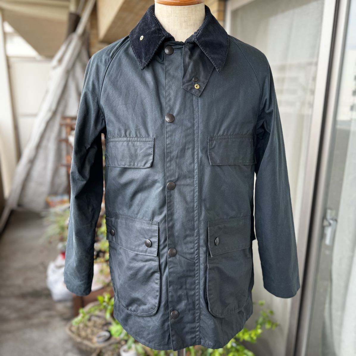 デッドストック級/C34/ターコイズ/Vintage Barbour BEDALE/ヴィンテージ バブアー ビデイル/2クレスト/4ポケット_画像2