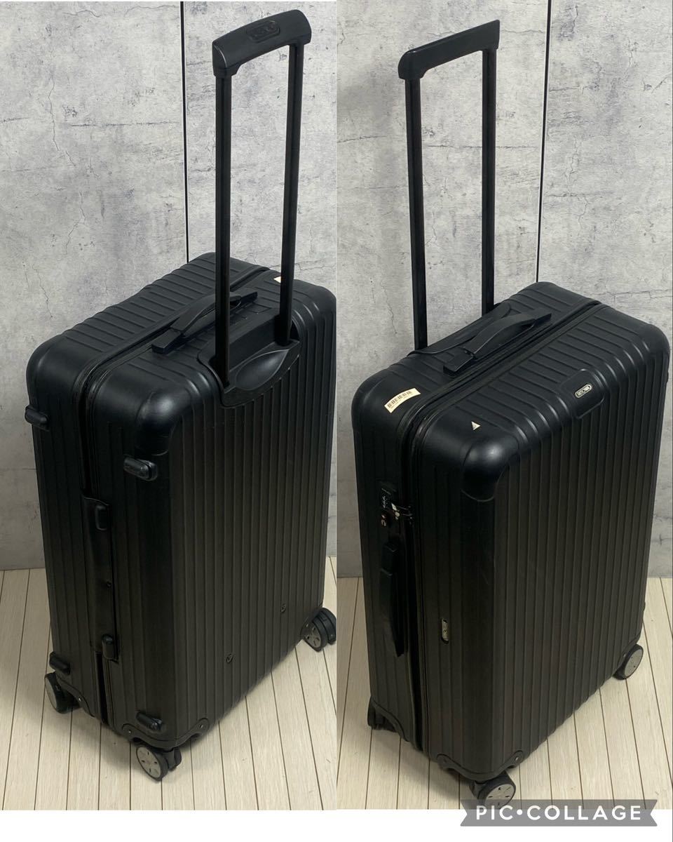 S231117-3【希少箱付】RIMOWA リモワ SALSA サルサ スーツケース 軽量 大容量 キャリー 4輪 TASロック 黒 ブラック 約72L 大凡4〜7泊_画像5