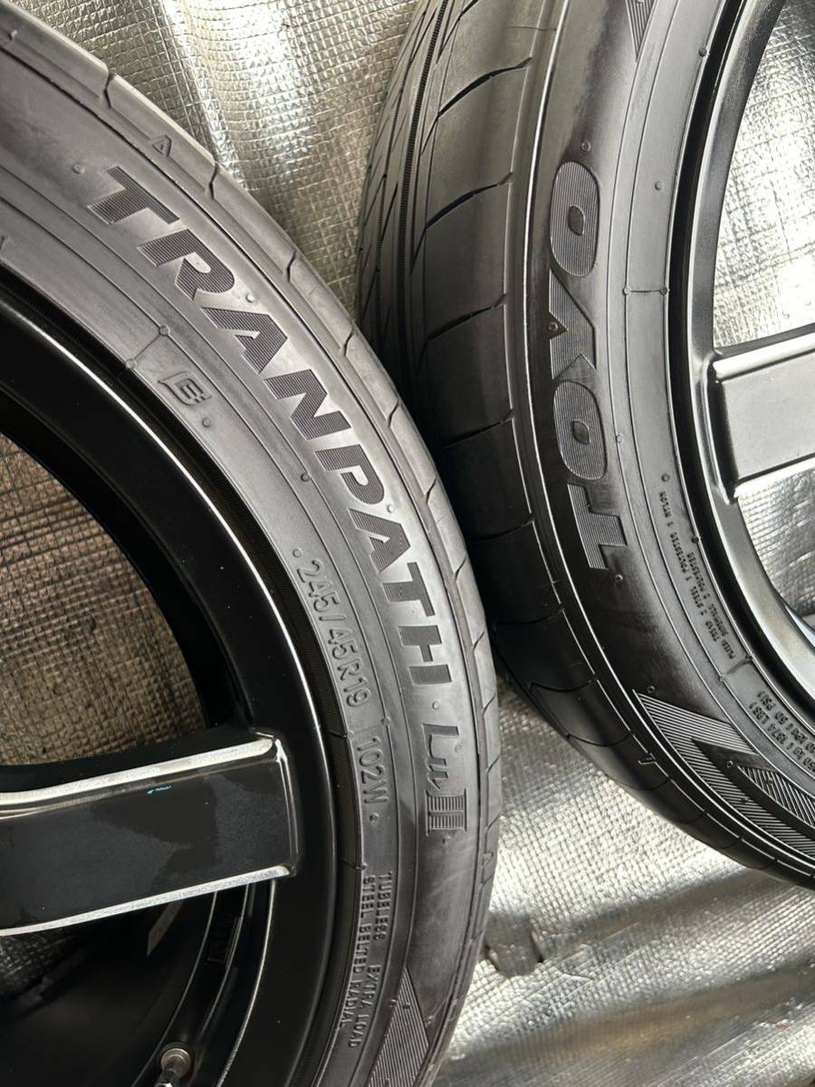 美品　ブレスト バーンズテック V-05タイヤ ホイール4本【19×8.5J 5-114 INSET36 SGB】TOYOトランパス　245/45R19 BLEST Bahns Tech V05_画像6