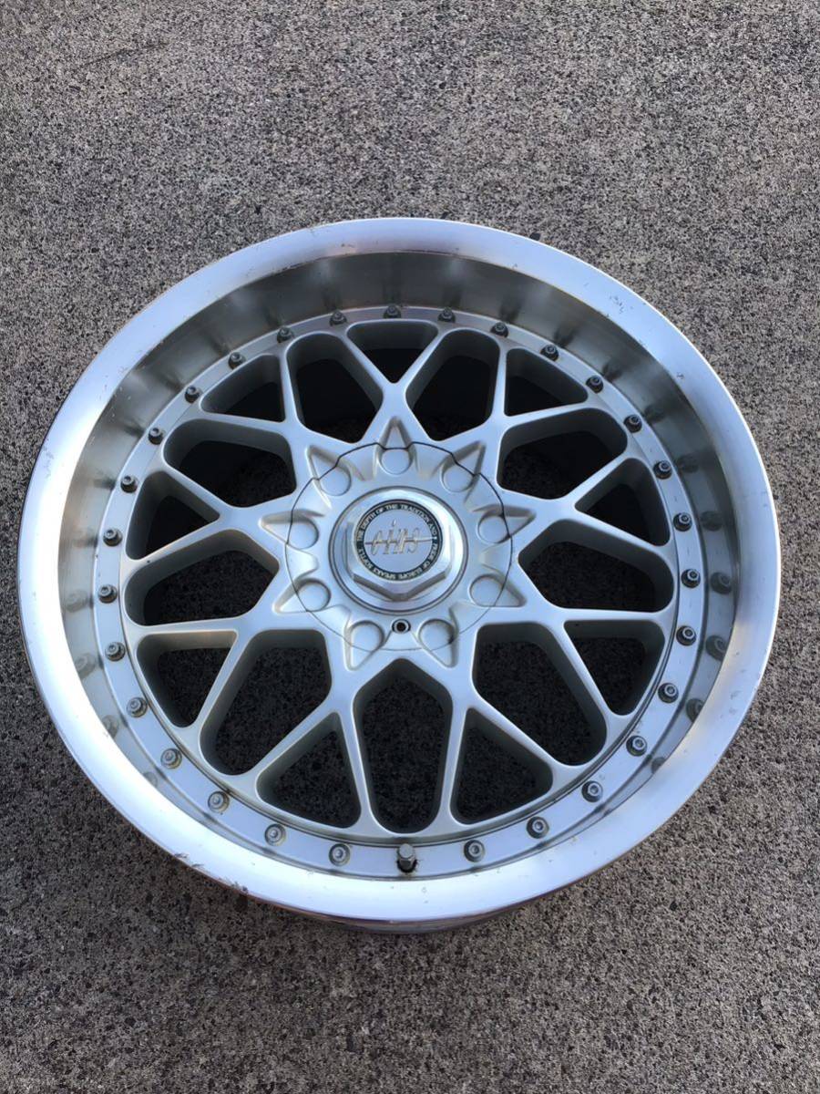 Cins EINS KAHN深リムアルミホイール 17×8J.9J+43 114.3 4/5Hマルチ　中古品4本_画像2