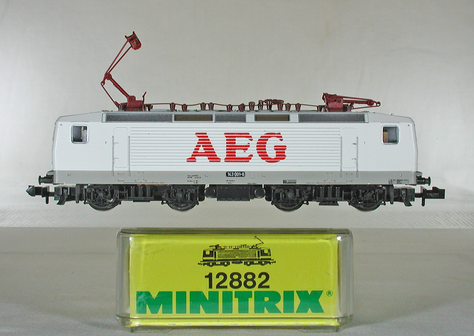 MINITRIX #12882 ＤＢ（ドイツ国鉄） 旧DDR ＢＲ１４３型電気機関車　ＡＥＧ塗装