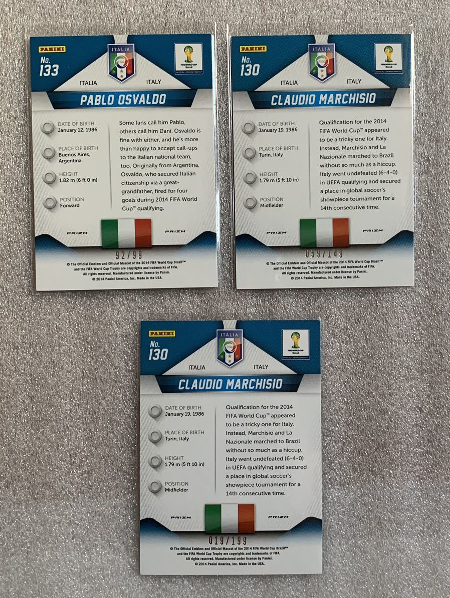 超レア/99 /149 /199 Legends Italy Panini Prizm World Cup 2014 Italy 限定 パラレル イタリア ワールドカップ レジェンド カード_画像2
