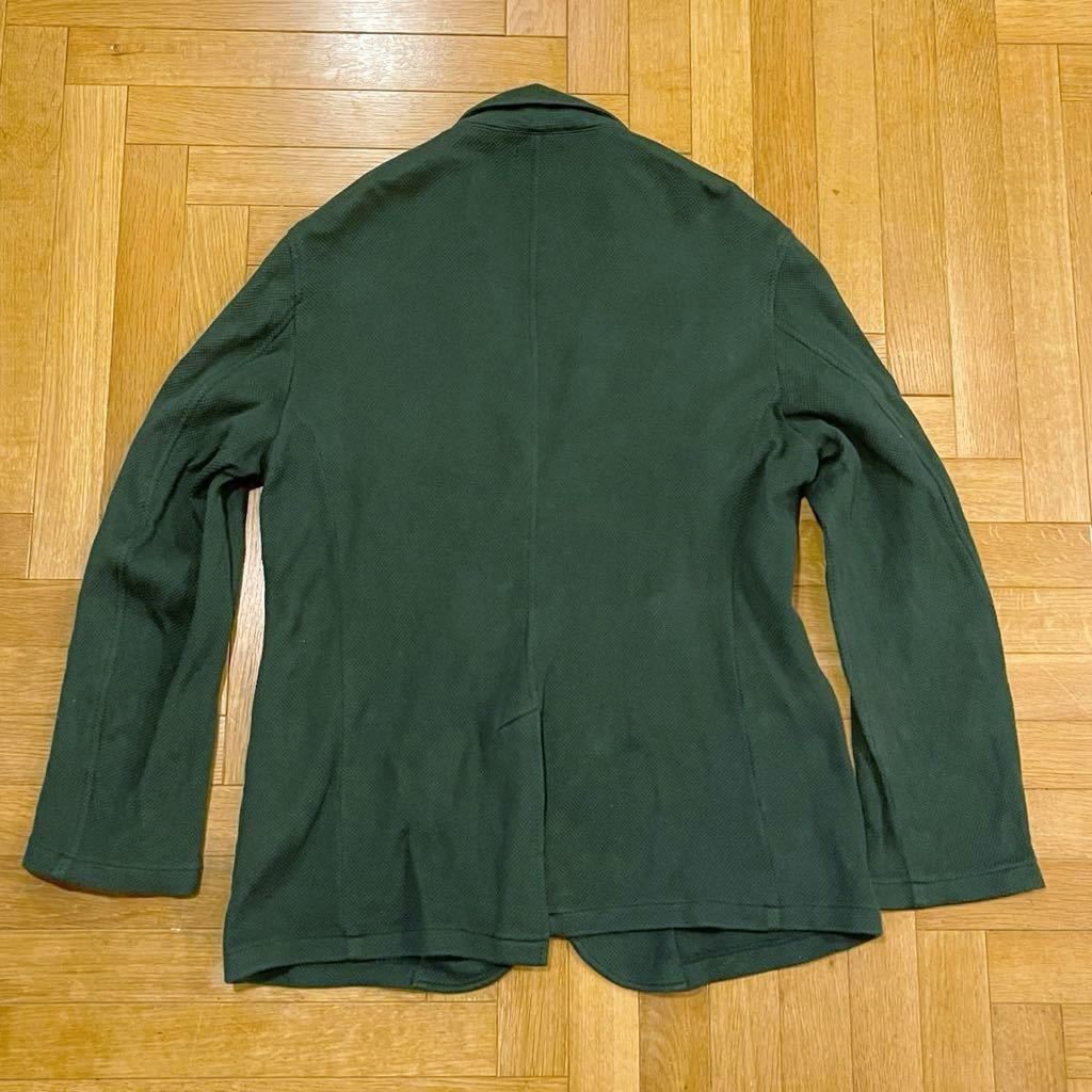 MORRIS & SONS 鹿の子テーラードジャケット サイズ表記3 日本製 グリーン コットンナイロン 中古品 14S-KN-003 ブレザー Bishop _画像2