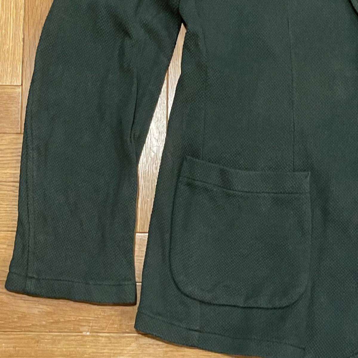 MORRIS & SONS 鹿の子テーラードジャケット サイズ表記3 日本製 グリーン コットンナイロン 中古品 14S-KN-003 ブレザー Bishop _画像5