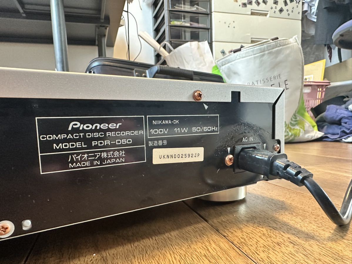 パイオニア Pioneer PDR-D50 CDレコーダー CDデッキ オーディオ機器 通電確認済み使用可能現状渡し_画像4
