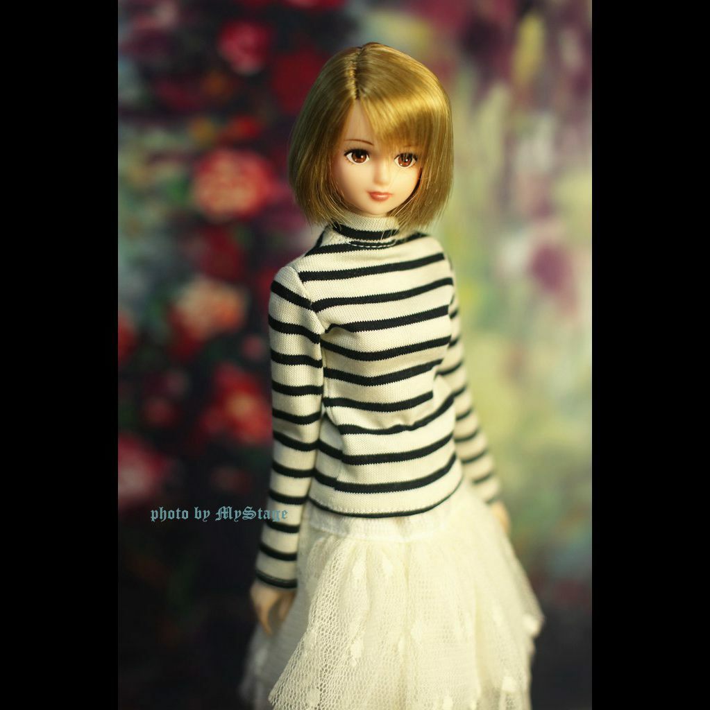 人形服2311-111　ハイネック長袖Tシャツ（桃色）　momoko、ジェニー、OBITSUボディ、MISAKI_画像7