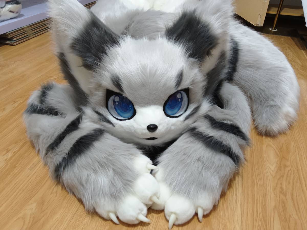 一体型 ケモノ 着ぐるみ fursuit フルスーツ　コスプレ　ファースーツ　kigurumi ぬいぐるみ　 コスチューム　マスク_画像5