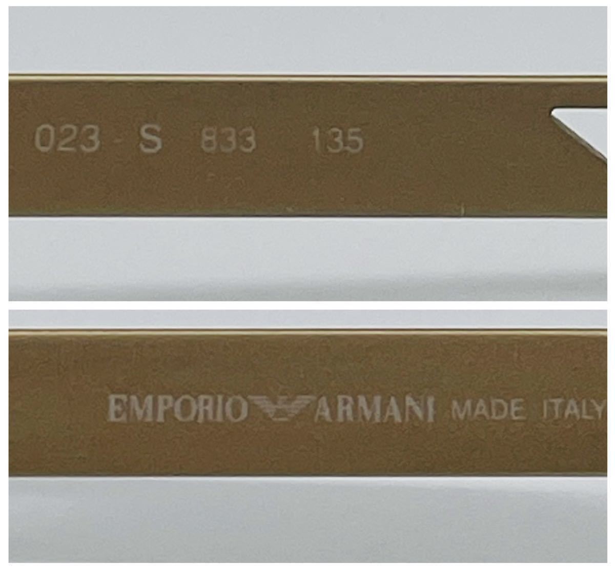 【い-11-24】EMPORIO ARMANI サングラス023-S 833 135 ゴールド 小物 アルマーニ 箱無し 中古品_画像8