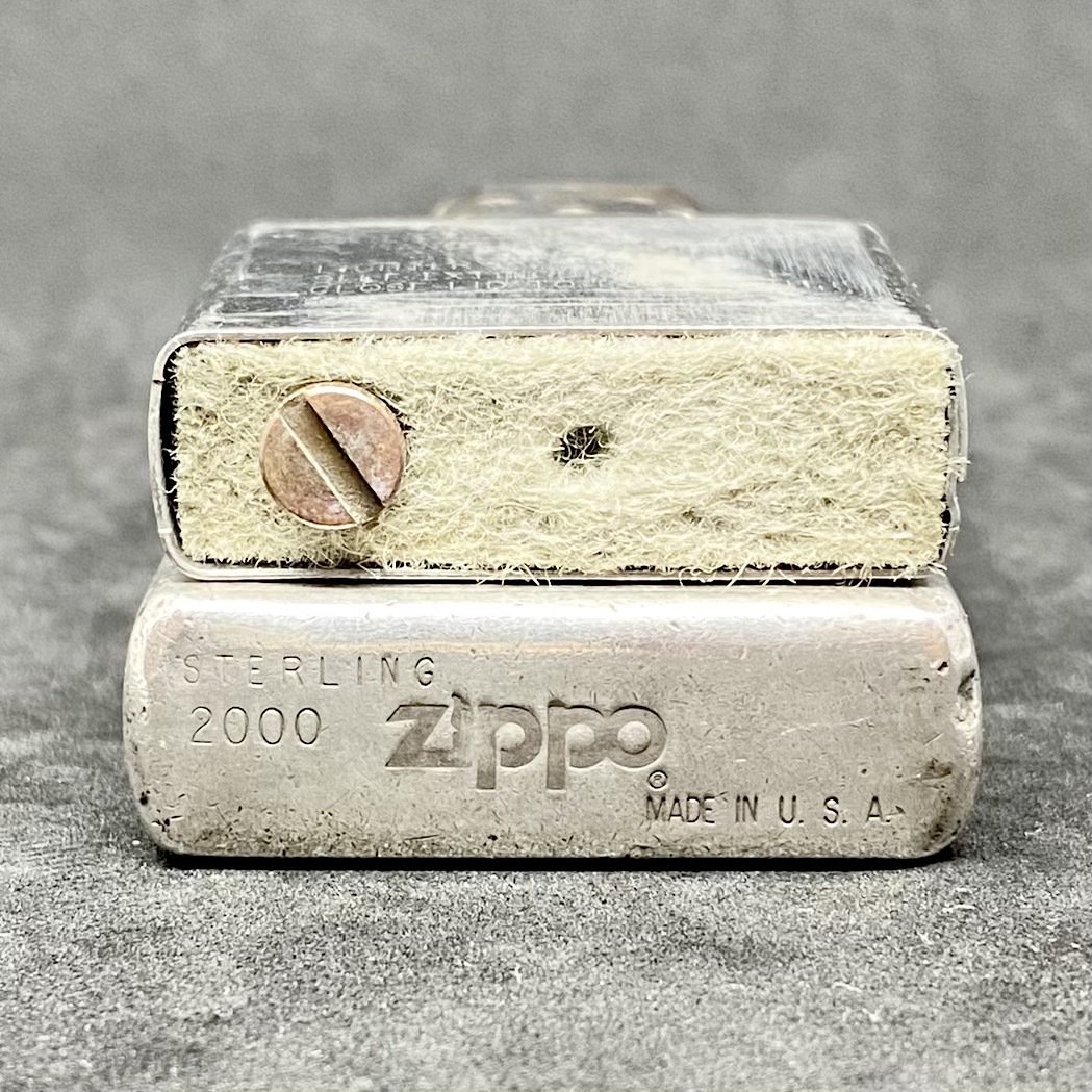 《現状品》ZIPPO/ジッポー/2000年製/STERLING SILVER/スターリングシルバー/火花確認OK/オイルライター/EK05K03ZP008_画像7