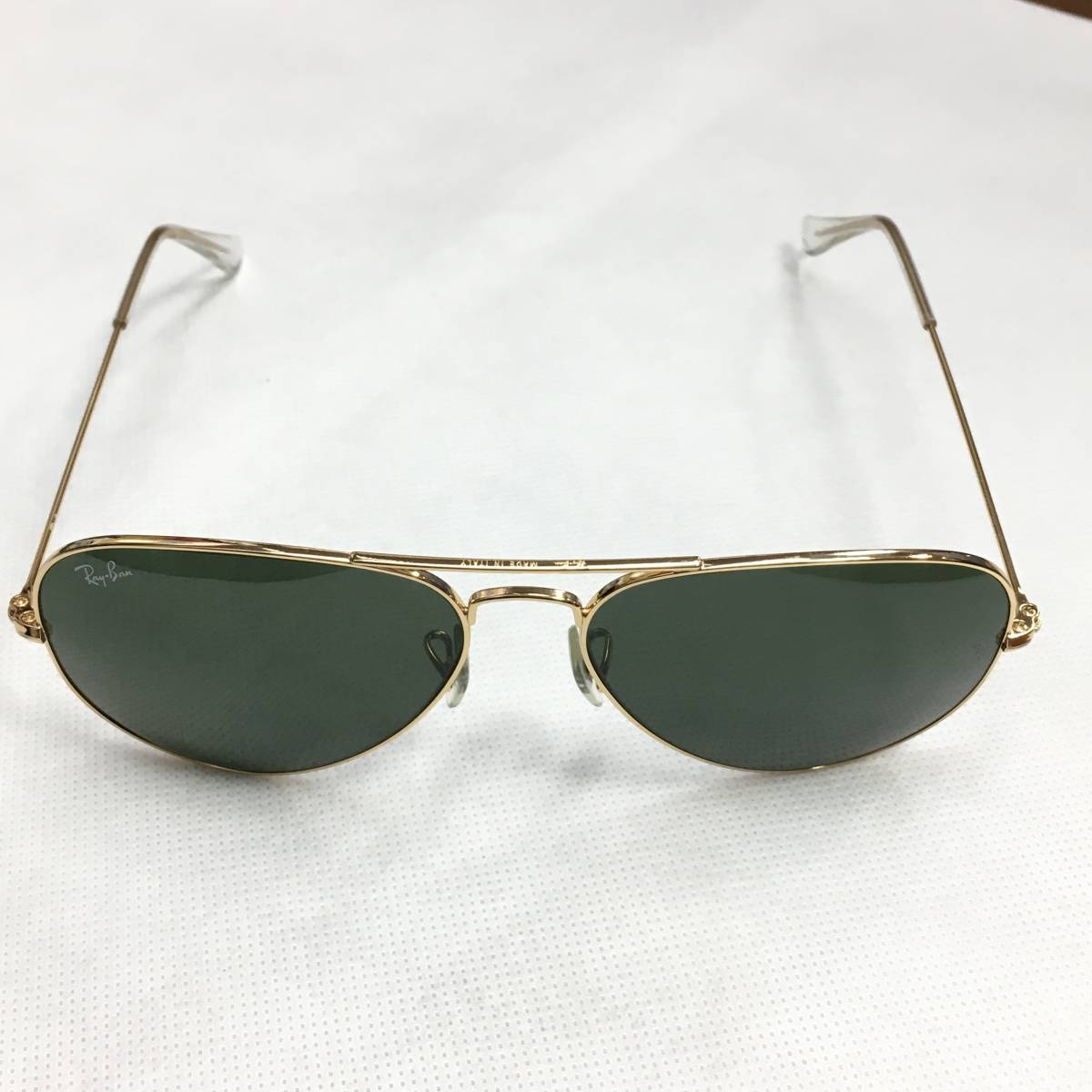 Ray-Ban レイバン サングラス Aviator アビエーター 58□14 135 3N ゴールド グリーン_画像4