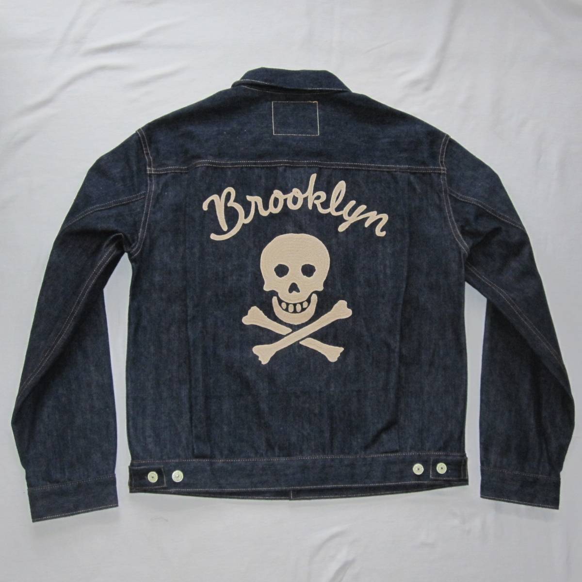 ☆新品 フリーホイーラーズ 507XX (40) BROOKLYN GANG "BLACK WIDOW" / ノンウォッシュ / デニムジャケット / FREEWHEELERS _画像2