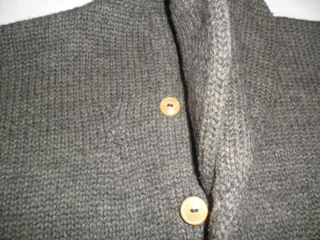 * Vintage 20s shawl color cardigan gray ash / 30s 40s