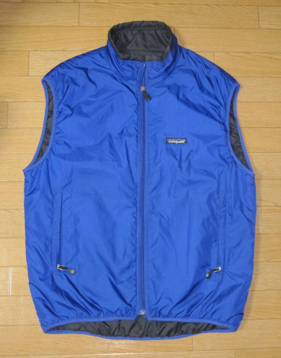 ヴィンテージ1997年パタゴニアパフボールベスト黒紺メイドイン ヴィンテージ1997年パタゴニアパフボールベスト黒紺メイドイン