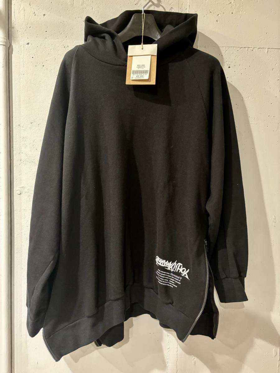 23SS 定価22000円 GroundY yohji yamamoto ヨウジヤマモト ロゴ パーカー フーディー Y’s Y-3 _画像5