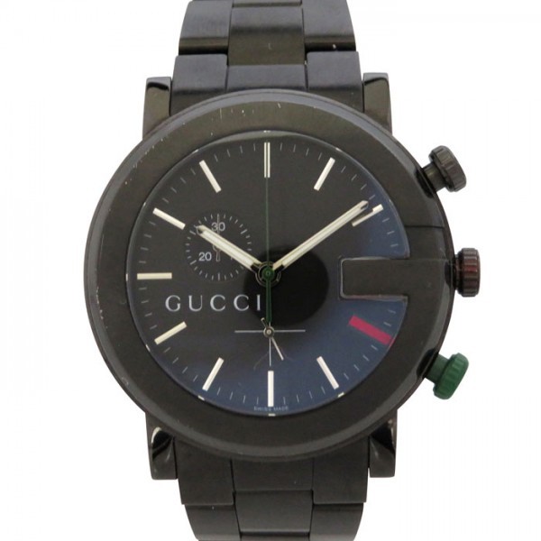 グッチ GUCCI G-クロノ クロノグラフ PVD YA101331 ブラック文字盤 新古品 腕時計 メンズ