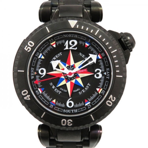 ジオ・モナコ GIO MONACO ポセイドン 371S2 ブラック文字盤 新古品 腕時計 メンズ