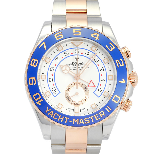 ロレックス ROLEX ヨットマスターII 116681 ホワイト/ベンツ針文字盤 中古 腕時計 メンズ