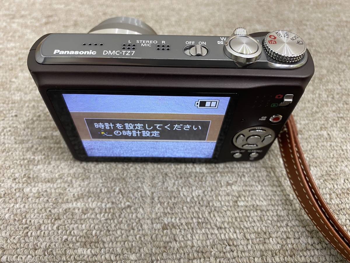 【MC2337TF】1円～ Panasonic TZ7 LUMIX ブラウン パナソニック デジタルカメラ 通電確認済み カメラ _画像4