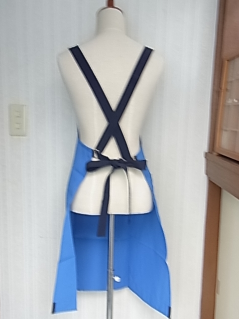  Montblanc apron (. quotient ) medical care for nursing for eat and drink for common use royal blue × navy blue new goods free size 