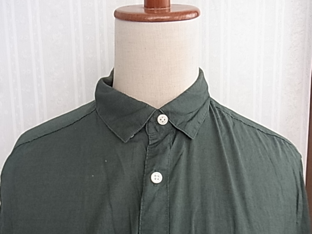 H&M エイチアンドエム　カーキグリーン　長袖シャツ　緑　メンズ　サイズS　170／92A_画像4