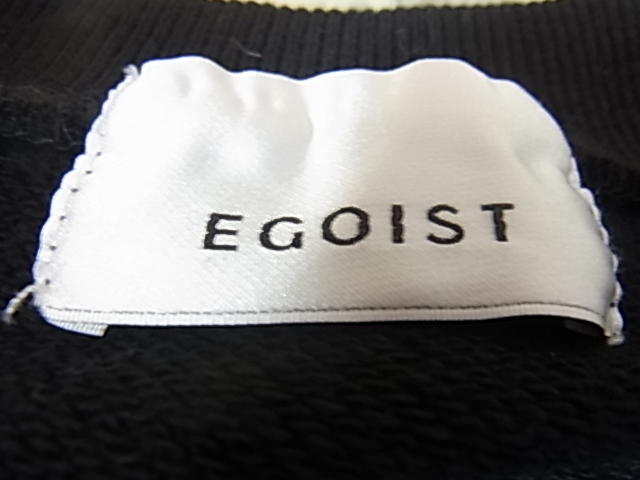 エゴイスト　EGOIST　お袖フェイクファードッキング裏毛トップス 　黒　ブラック　_画像7