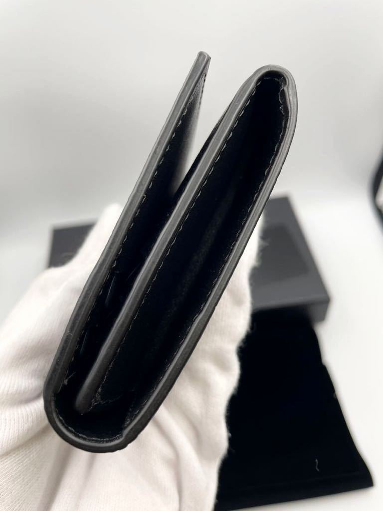 未使用品　ダンヒル　長財布　ブラック　レザー　小銭入れ付き　メンズ　二つ折り財布　カードケース　コインケース