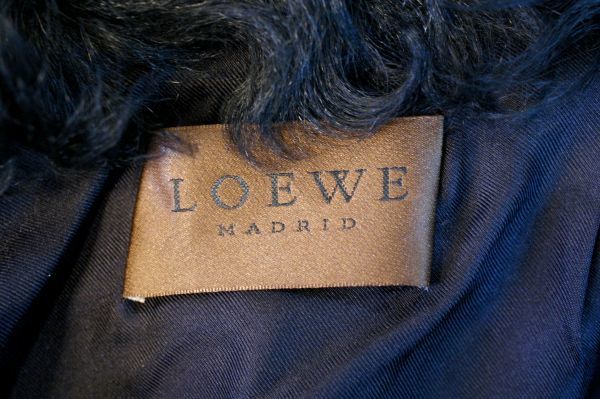 ○美品 ロエベ LOEWE ナッパレザー ジャケット コート 36 ブラック J0021_画像6