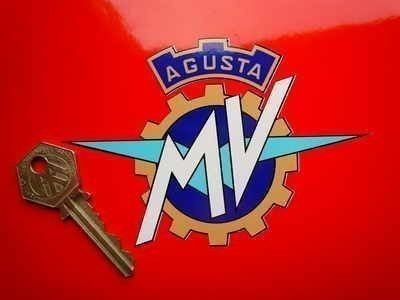 ◆送料無料◆ 海外 MVアグスタ Agusta カット 125mm 2枚セット ステッカー_画像1