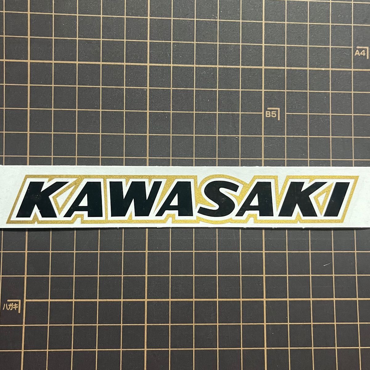 Kawasaki カワサキ　カッティングステッカー　旧車　重ね貼り【黒、金】