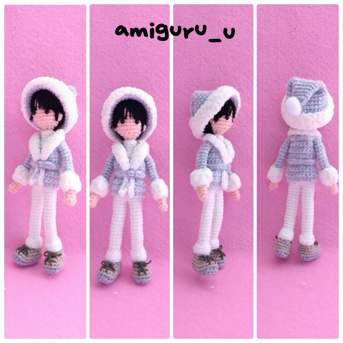 ハンサムゆづくんホワイトサンタver.　羽生結弦くん風　 あみぐるみ ハンドメイド_画像7