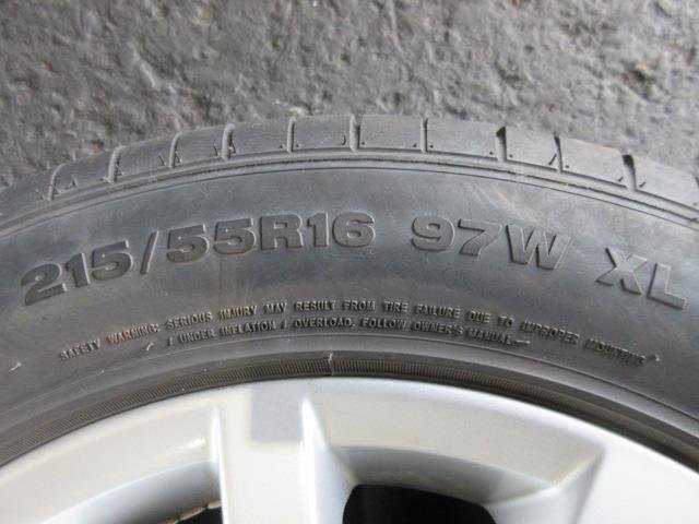 VW パサート DBA-3CCAX 純正アルミホイール 4本セット 16×7J ナットカバー付き TSIコンフォートライン フォルクスワーゲン 307615_画像10