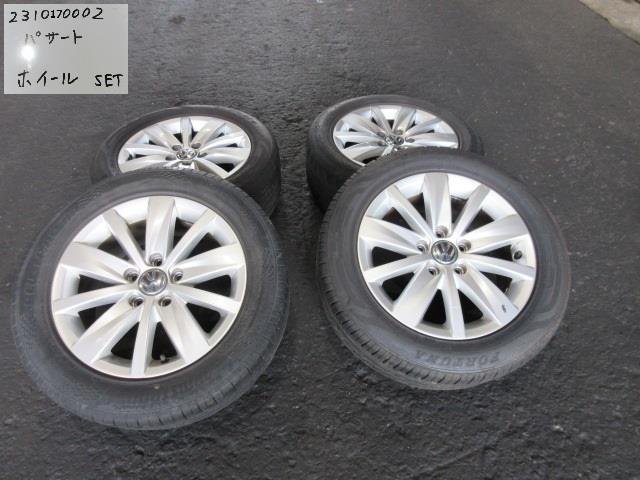 VW パサート DBA-3CCAX 純正アルミホイール 4本セット 16×7J ナットカバー付き TSIコンフォートライン フォルクスワーゲン 307615_画像1